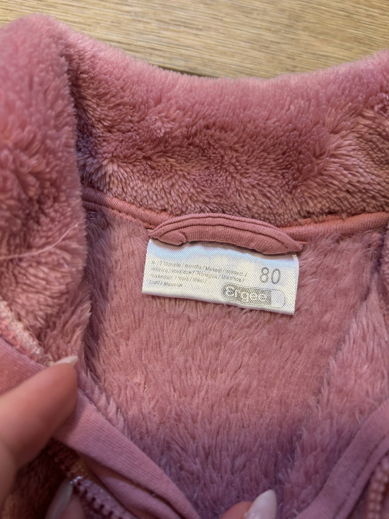 Teddyplüsch Jacke rosa 80