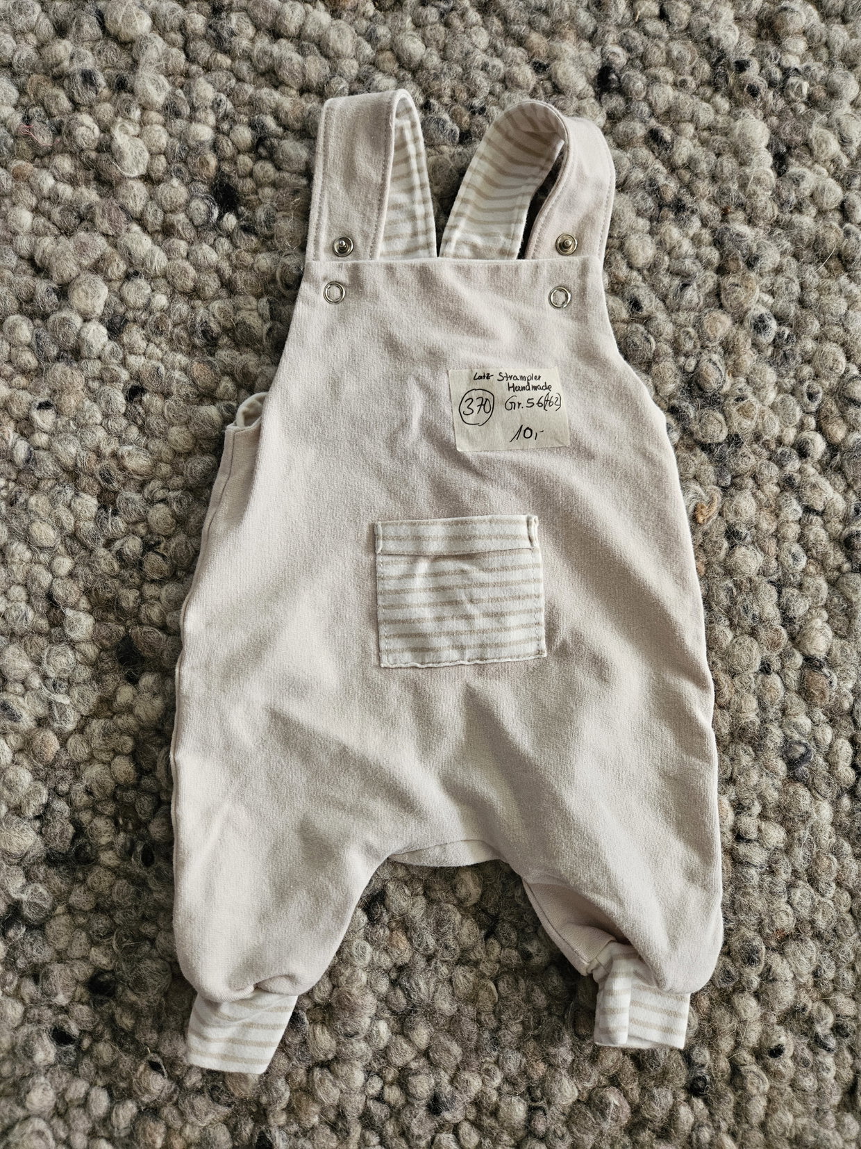 Handmade Latzhose beige 56/62