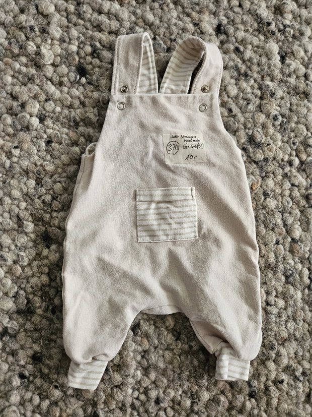Handmade Latzhose beige 56/62