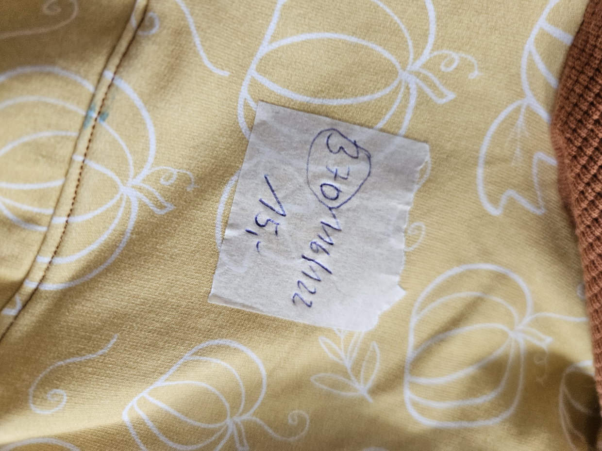 Habdmade Kleid Herbst 116/122 Kürbis