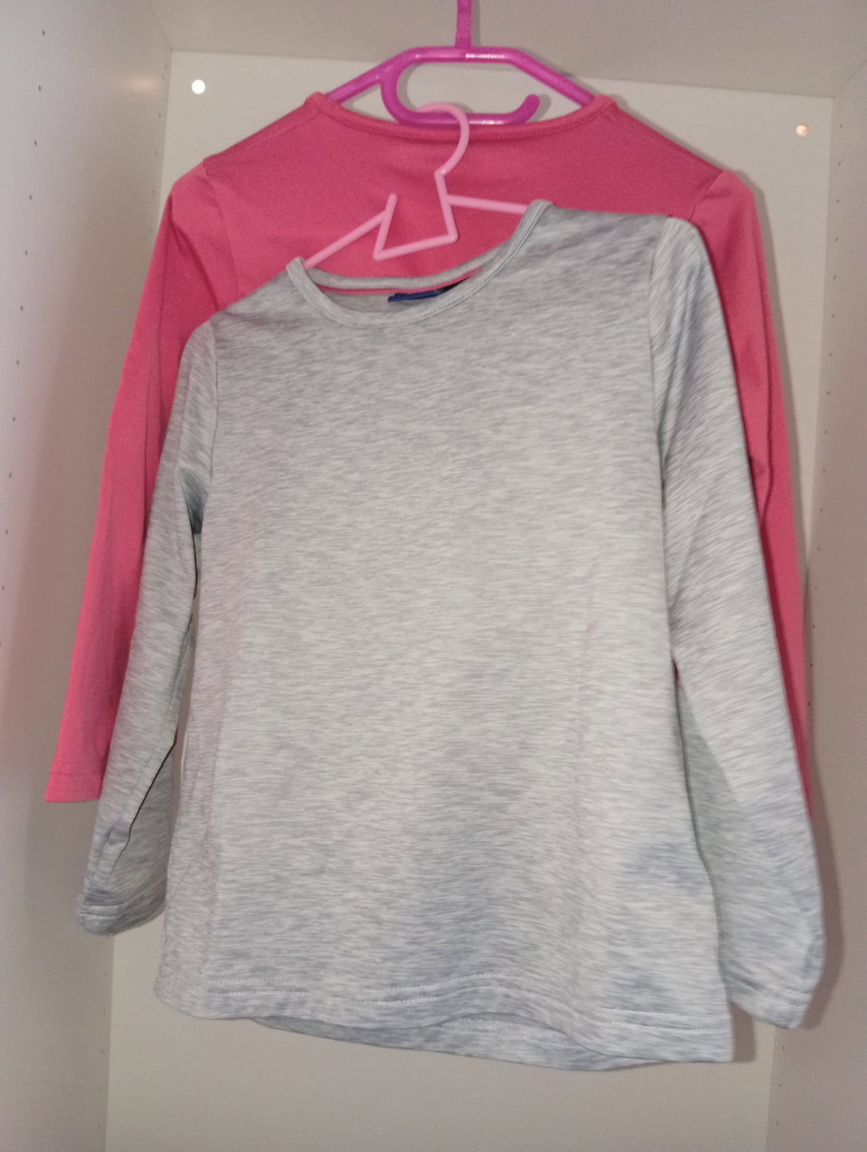 🩷🩶 2er-Set Thermopullover in Pink und Grau – Größe 110/116