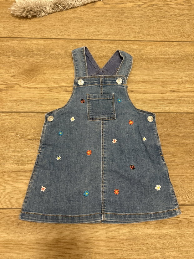 Jeanskleid Blumen 86