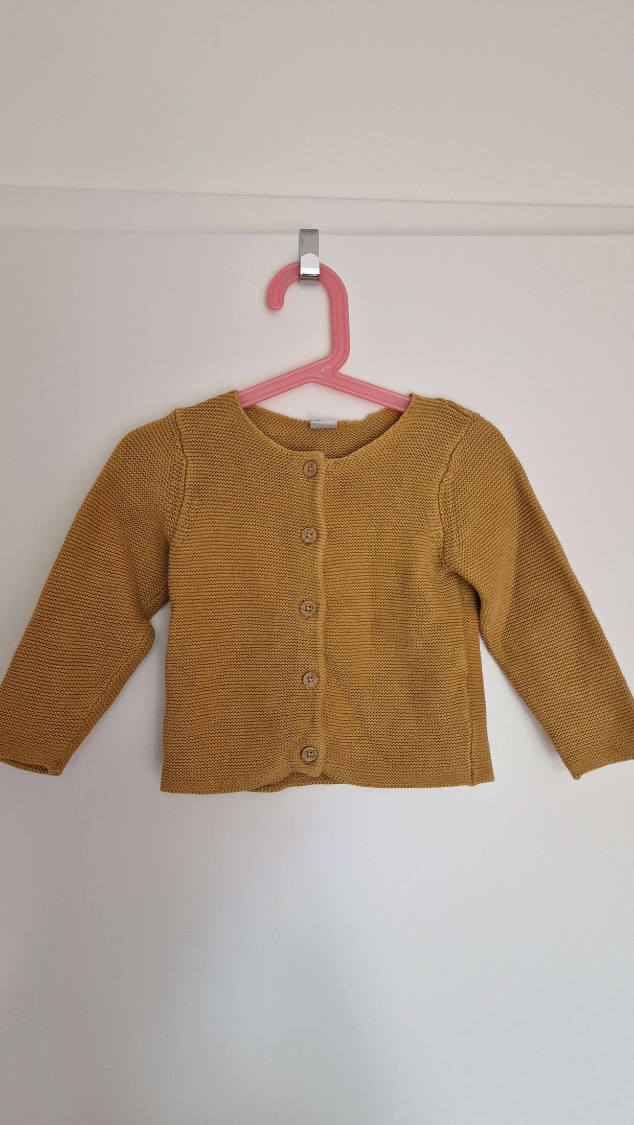Strickjacke senfgelb