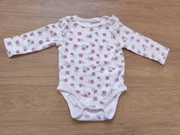 Body rosa Blumen Ripp 