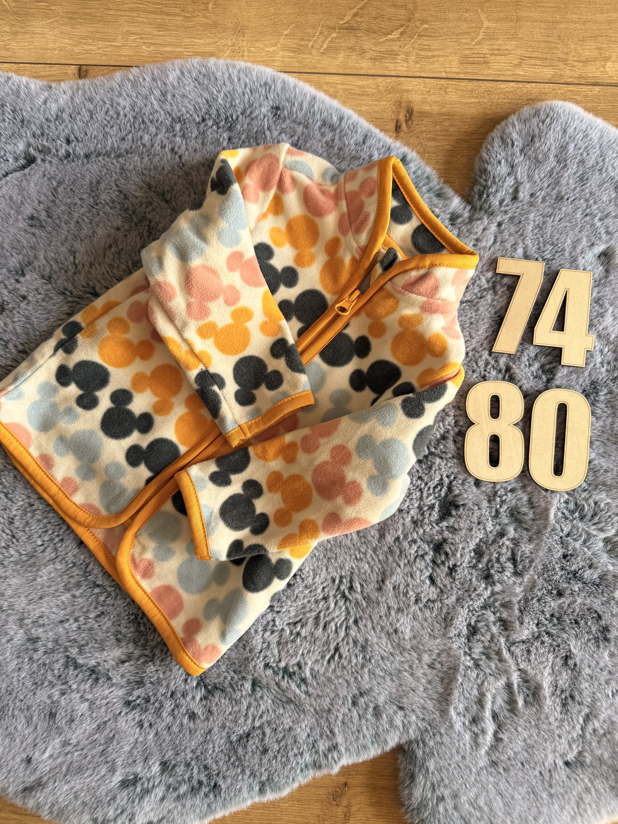 Leichte Sweatjacke im Mickey Maus Design, Gr.74/80