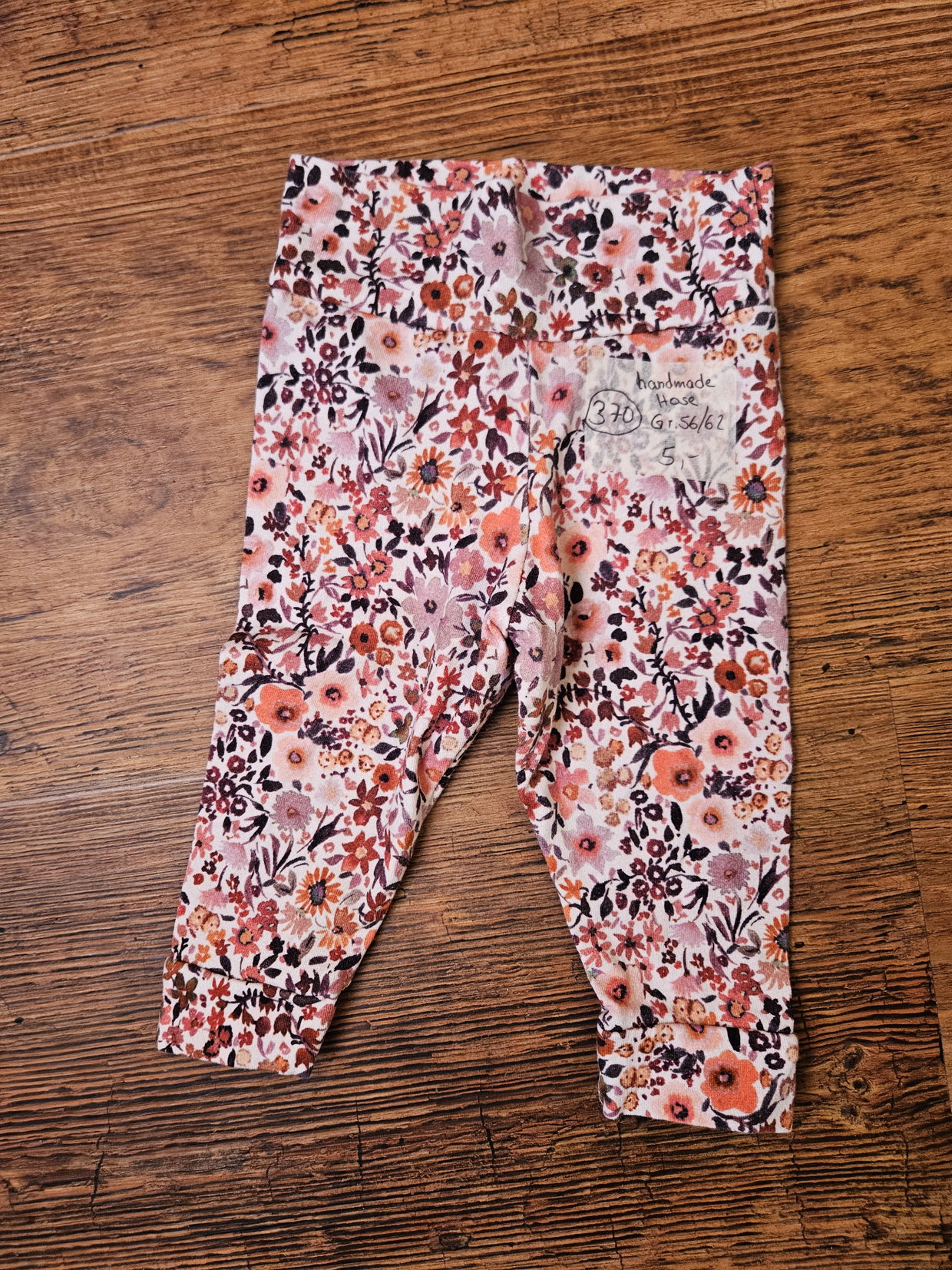 Handmade Blumen Mauve 62/68
