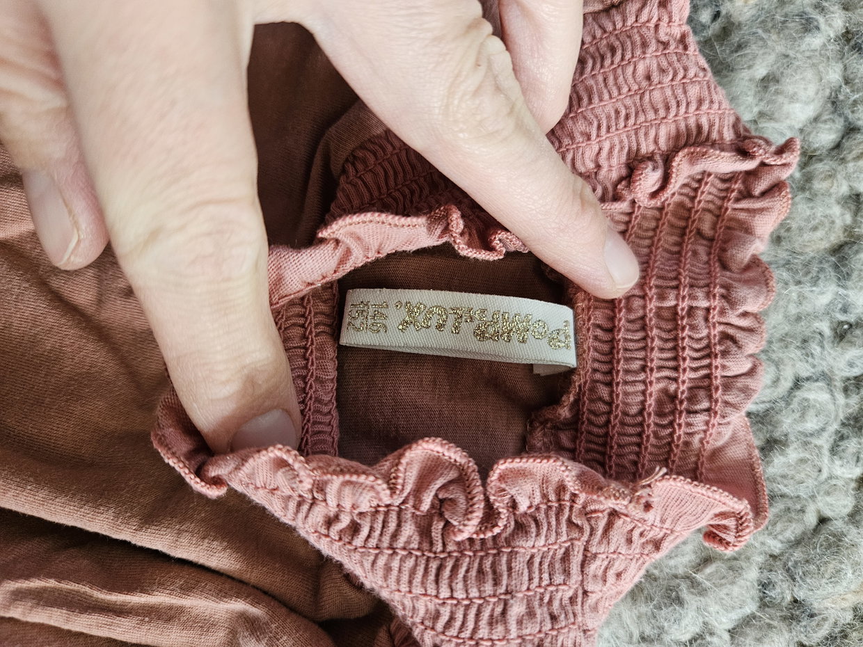 Pomp de lux 146/152 langarmshirt mit Rüschenkragen