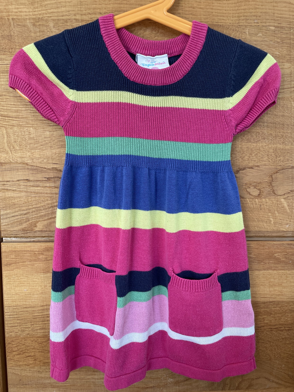 Strickkleid, gestreift, Gr. 86