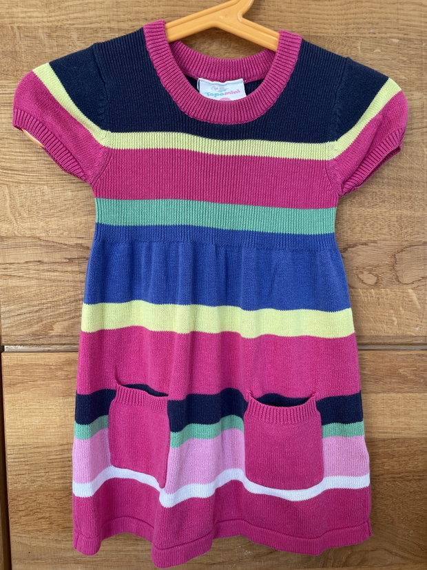 Strickkleid, gestreift, Gr. 86