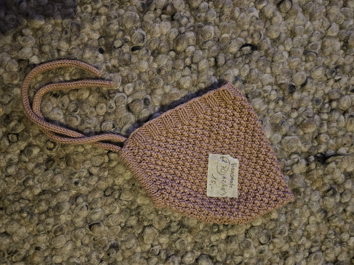 Strickmütze mauve Zipfel 62/68/74