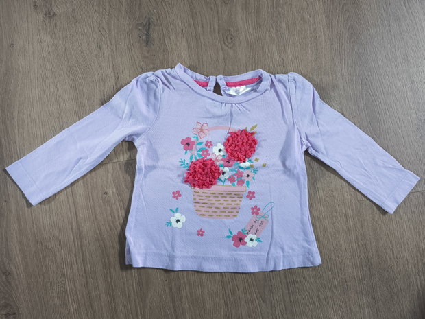 Lila langarm Shirt 74