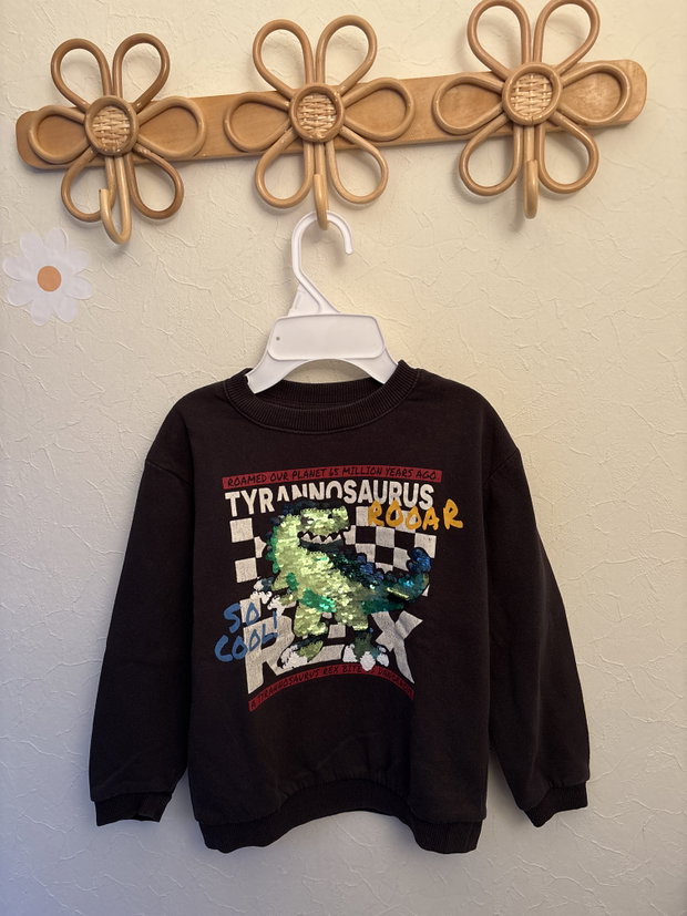 Dino Glitzer Pullover schwarz 110/116