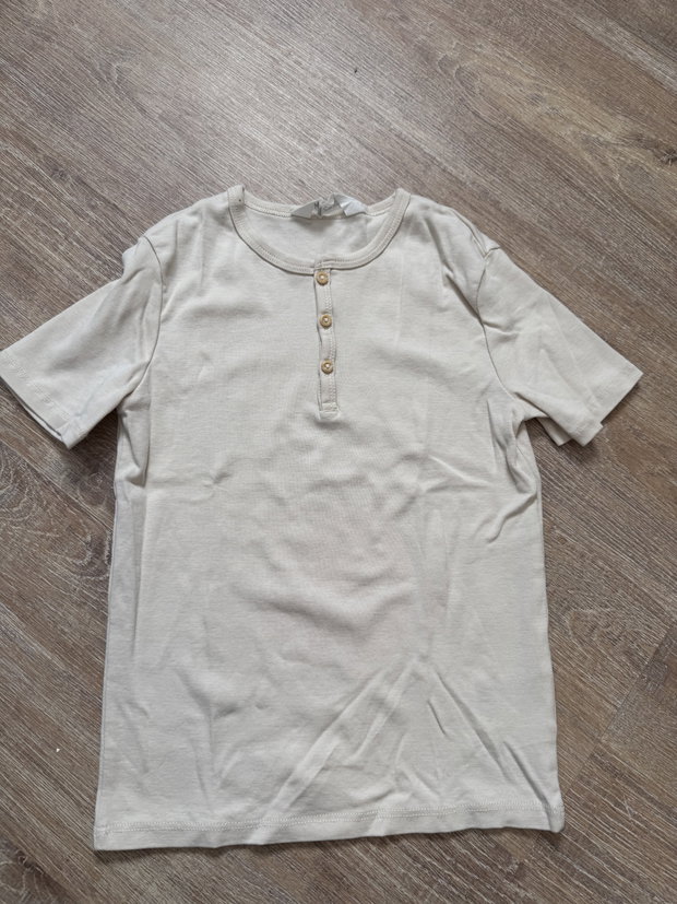 H&M Henley-T-Shirt, cremeweiß Gr. 122/128