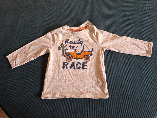 Langarmshirt Orange mit Auto