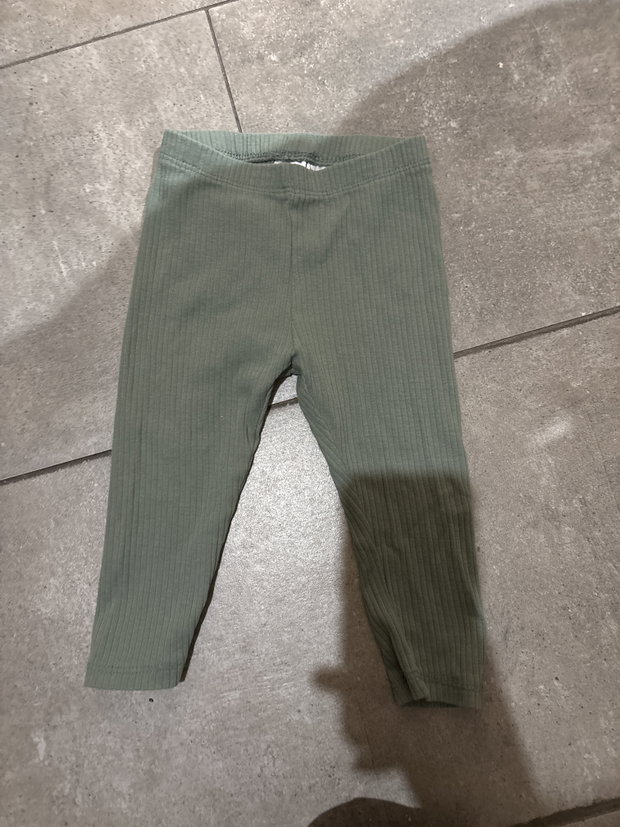 Grün gerippte Leggings