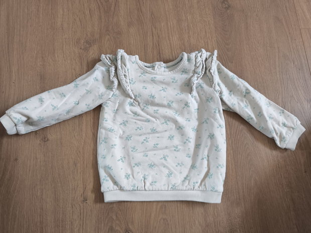 Pullover Creme Blumen 86 c&a