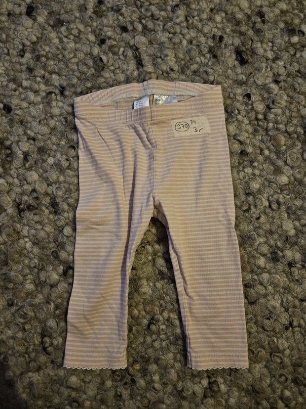 Leggins 74 H&M rosa Weiß geringelt