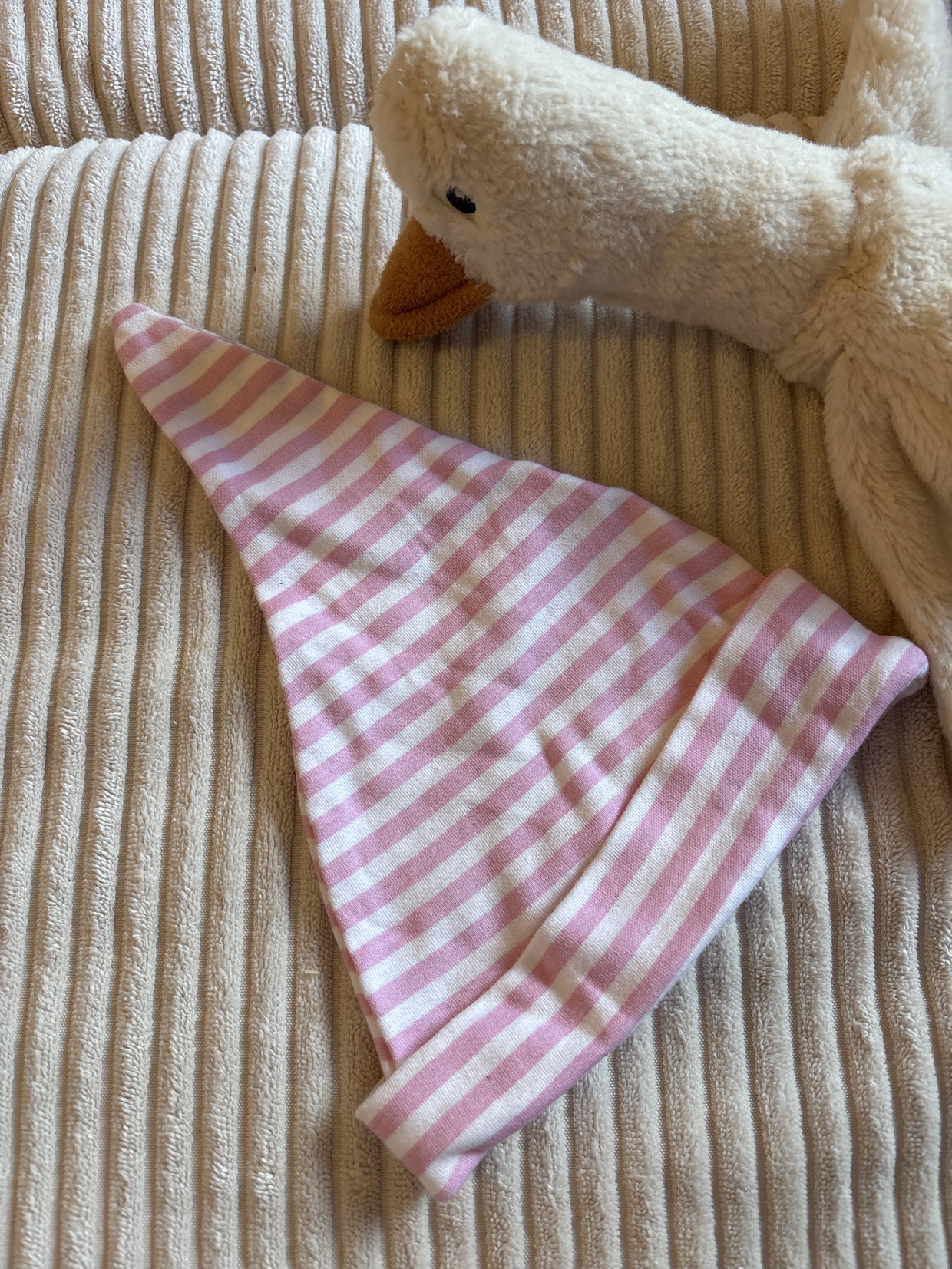 Zipfelmütze rosa/weiß