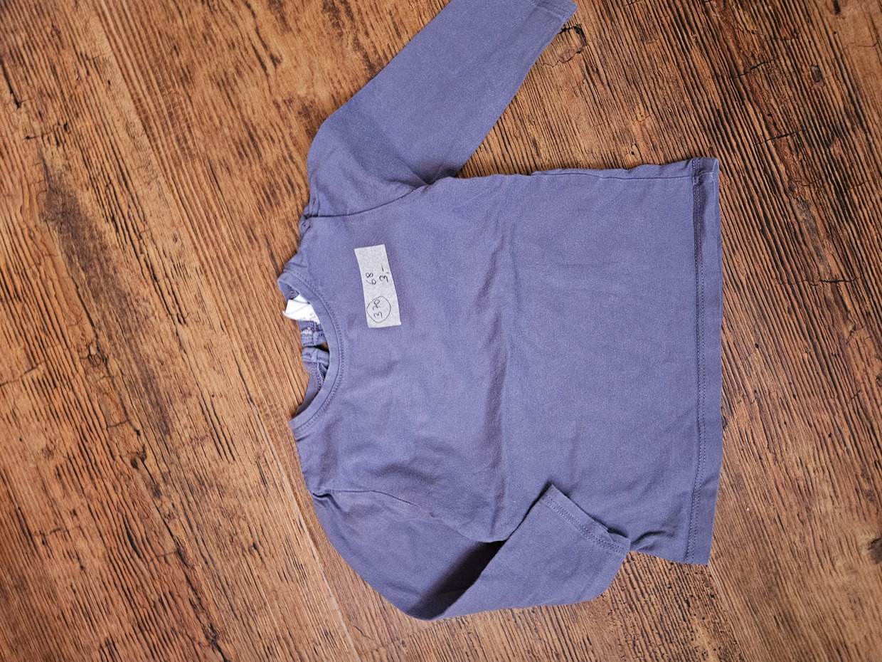 Langarmshirt 68 blau H&M
