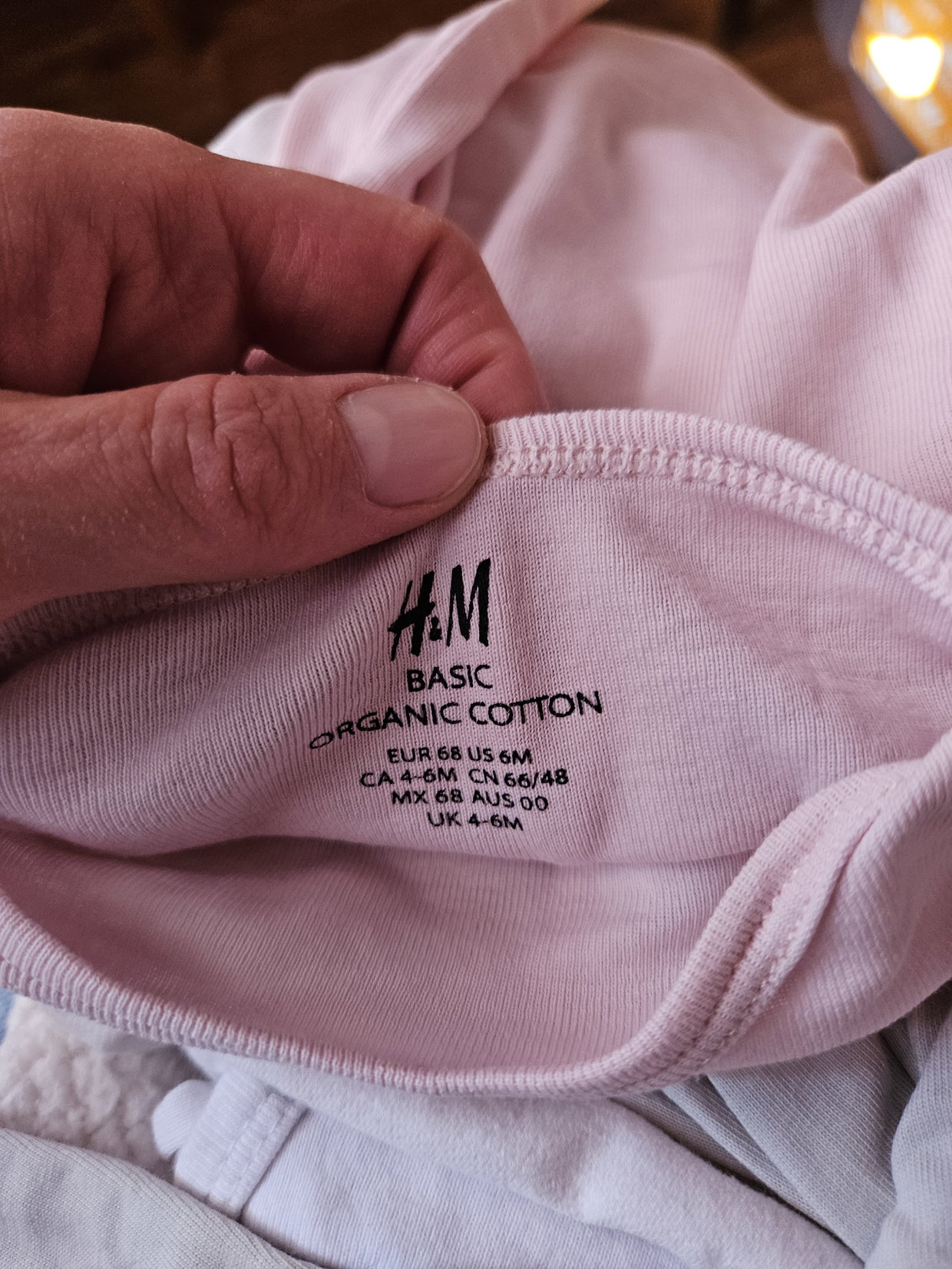 Langarmshirt rosa 68 uni H&M