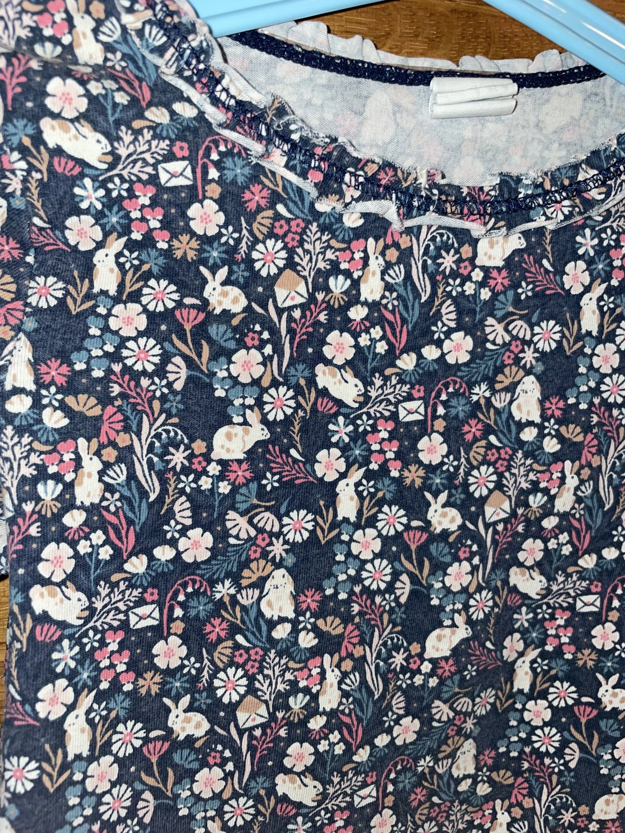 Langarmshirt, dünn, Gr. 86, Hasen