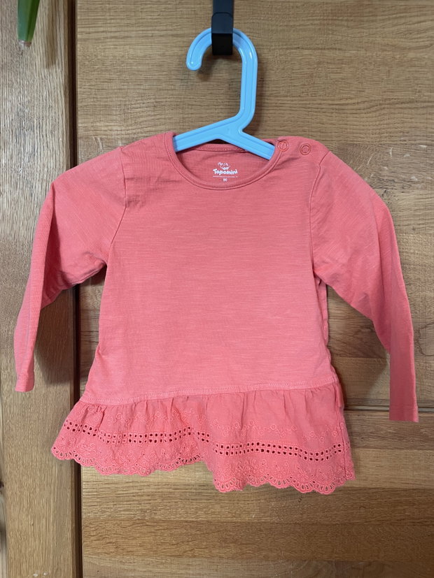 Langarmshirt Aprikose Gr. 86
