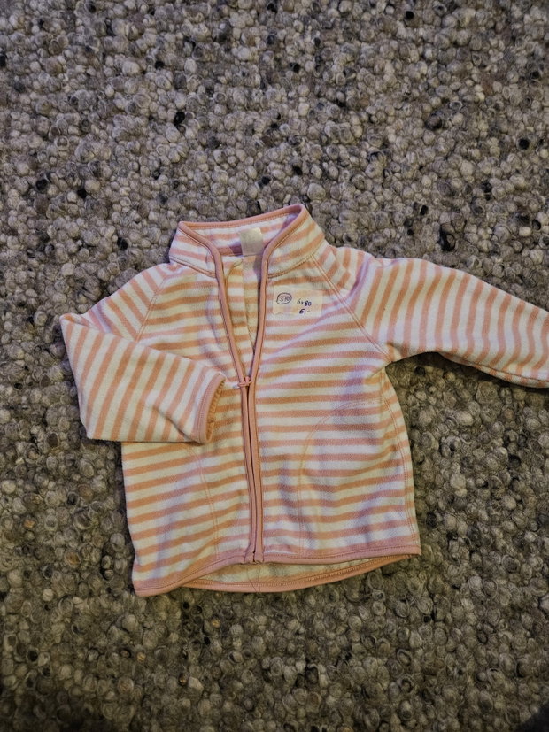 Fleecejacke gr. 80 H&M rosa weiß gestreift