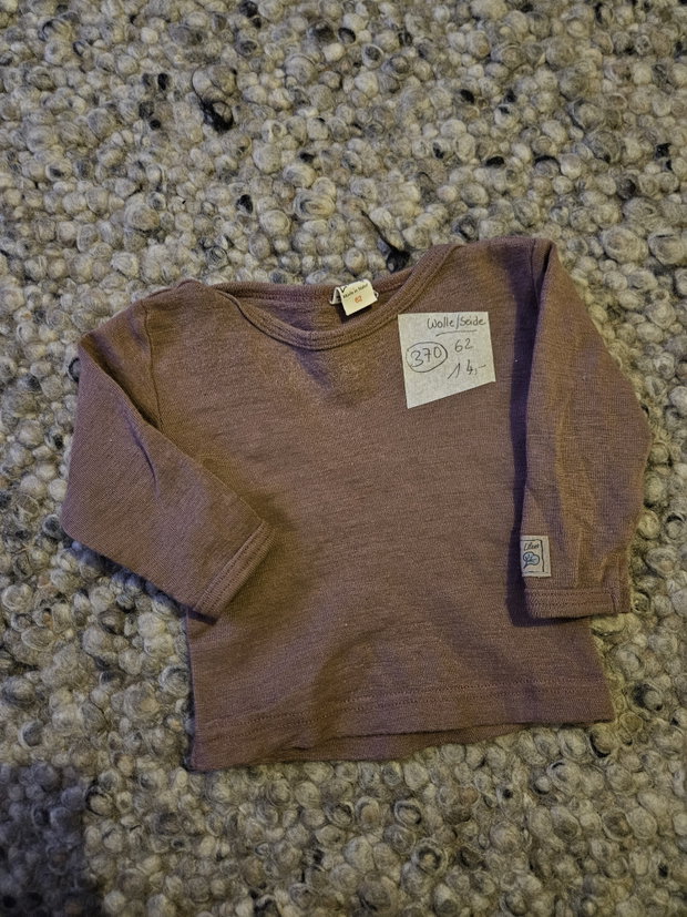 Lilano Mauve Wolle Seide langarmshirt 62