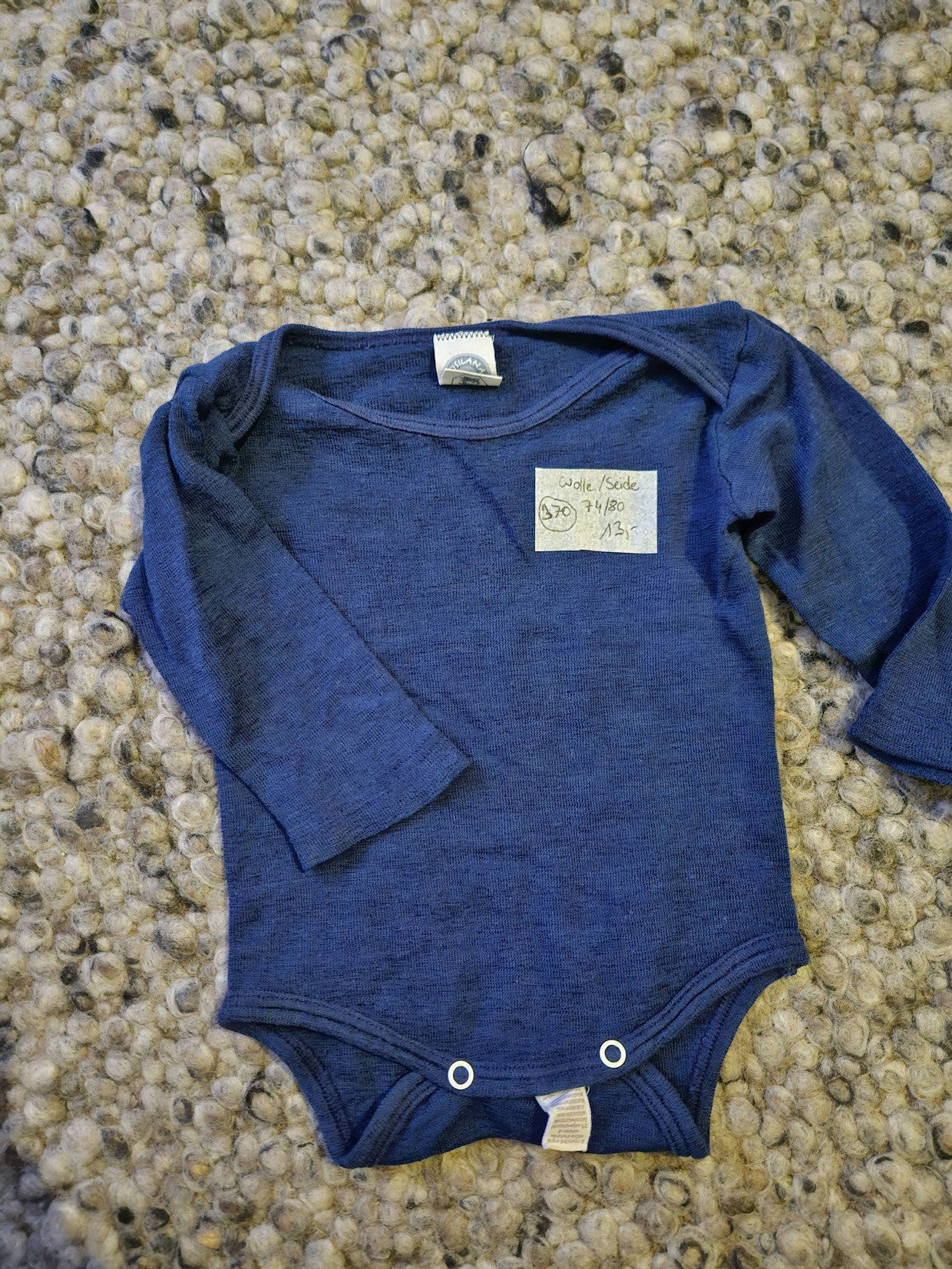 Body blau cosilana 74/80 wolle seide