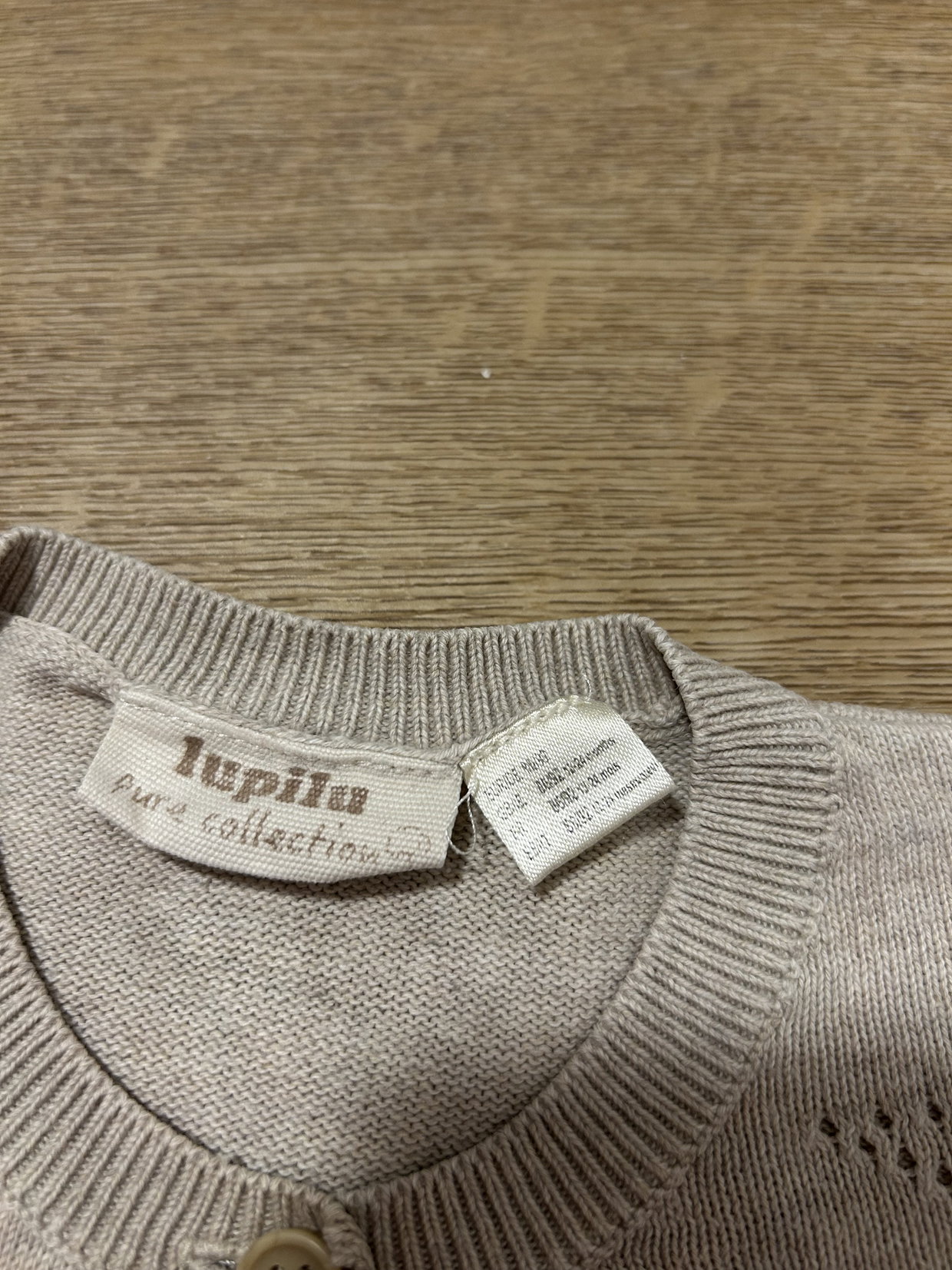 Strickjacke Sterne beige 86/92