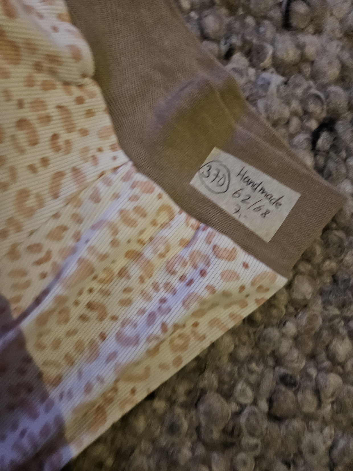 Ripp leoleggins handmade braunes Bündchen 62/68