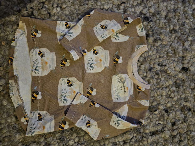 Handmade Langarmshirt 74 Hummel beige