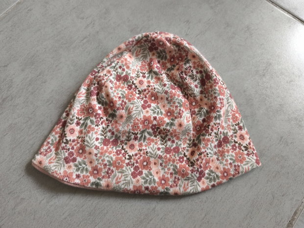 Wende Mütze handmade Blumen 