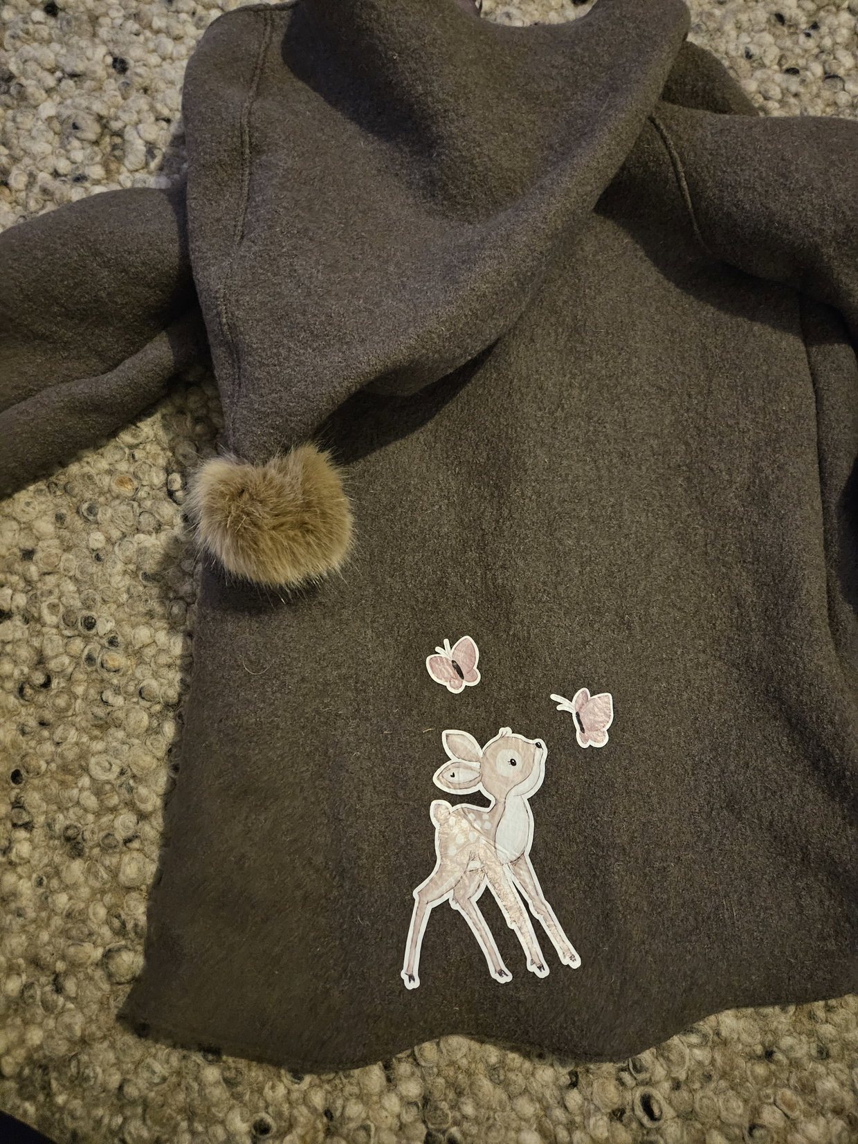 Walkjacke Handmade, Reh Bella, Gr. 140/1466