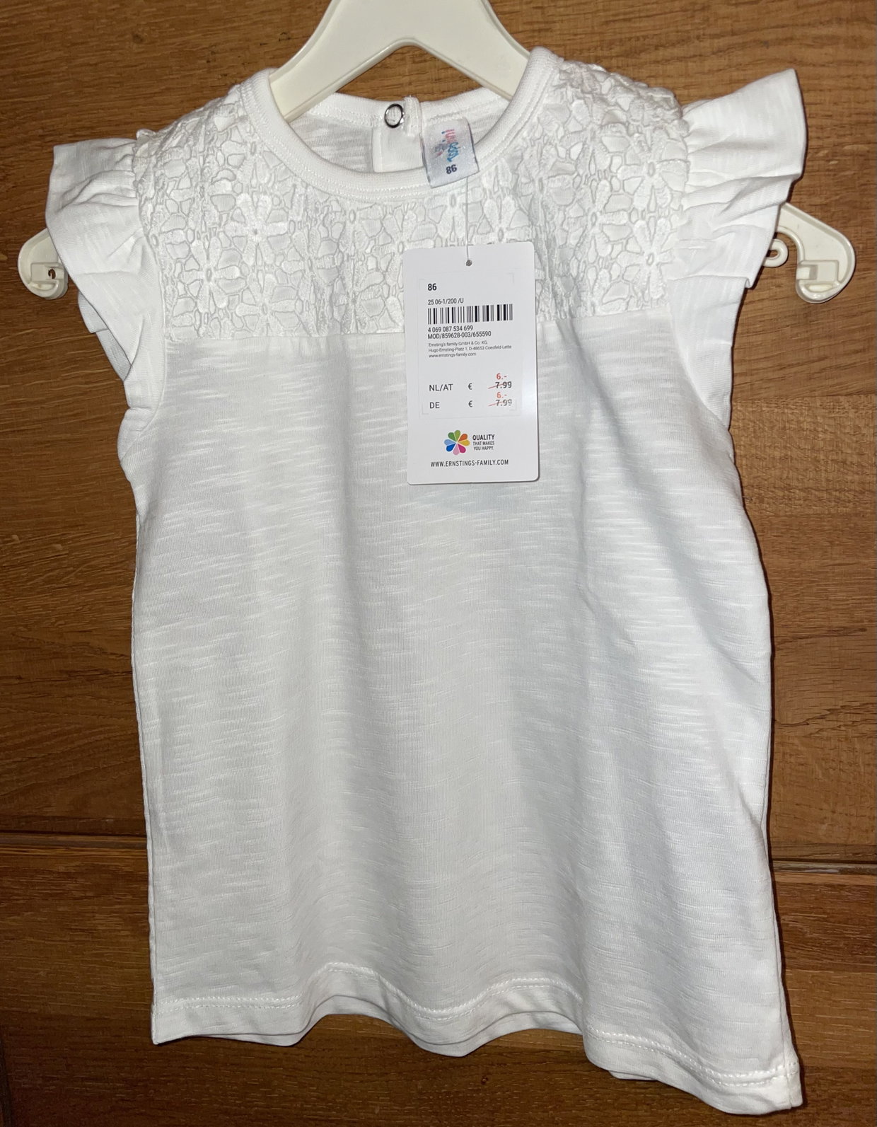 Festliches Shirt -NEU- Gr.86, weiß