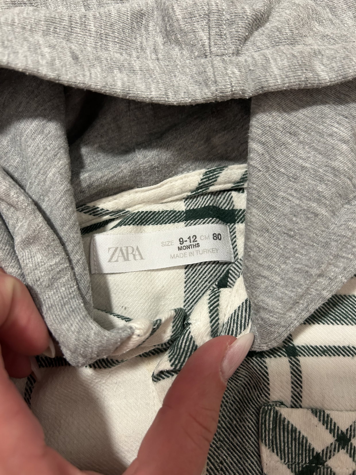 Zara Hemd mit Kapuze 80