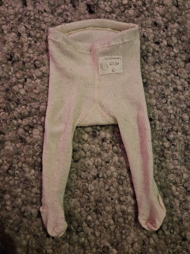 Schurwolle Strumpfhose 62/68 creme 
