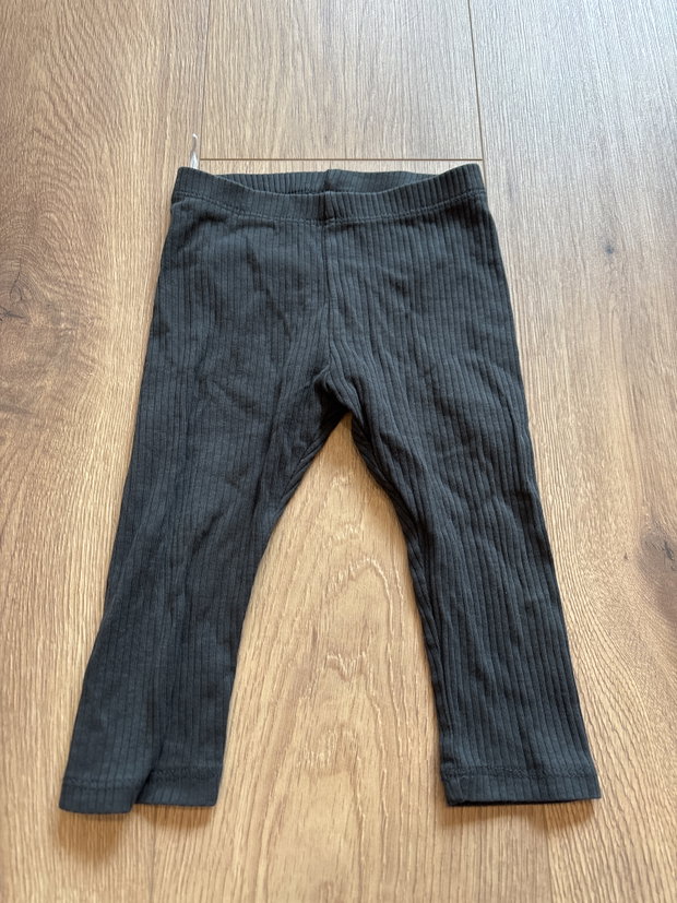 Gerippter Leggings grau 