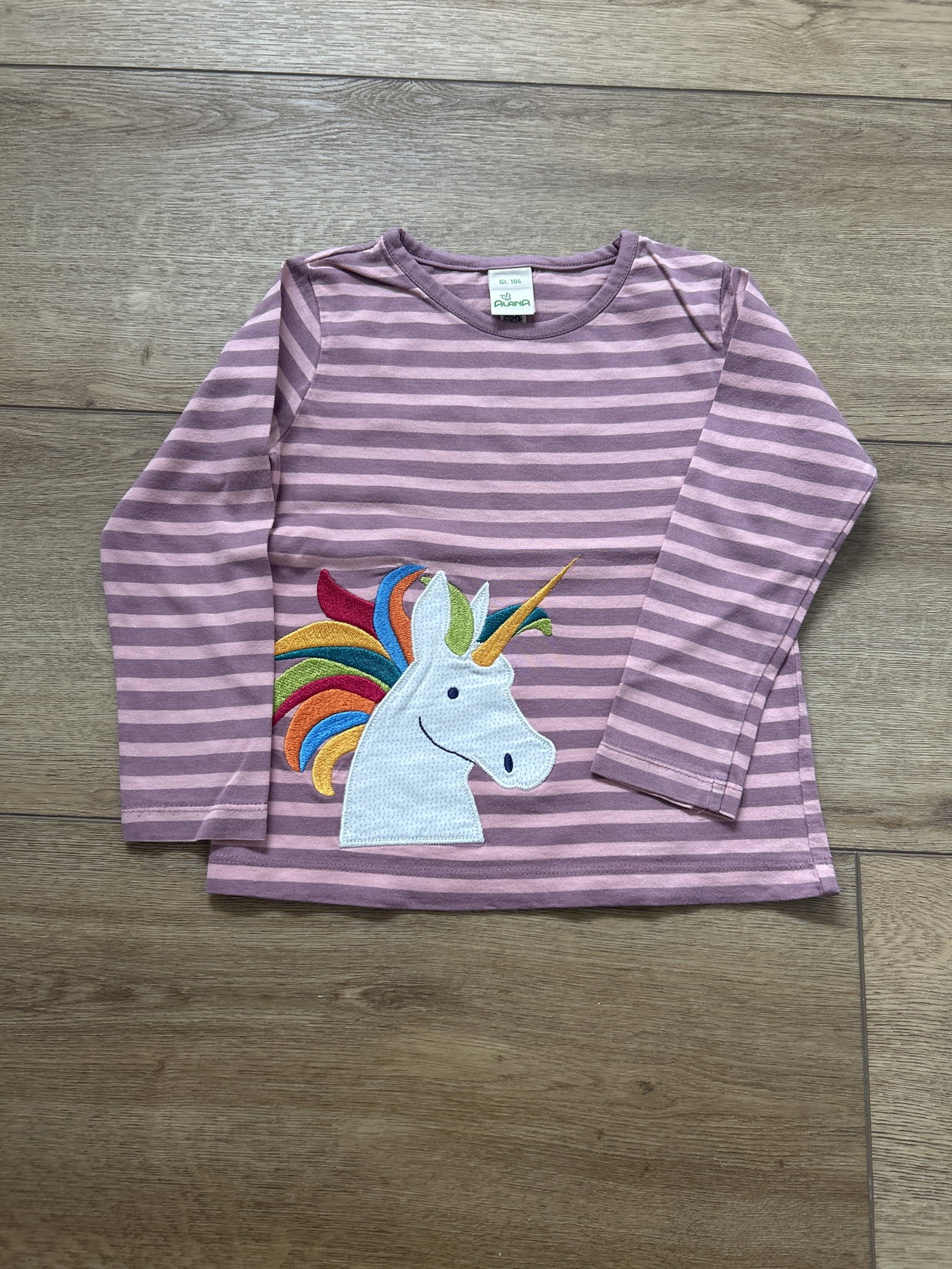 Pullover gestreift. Einhorn 104