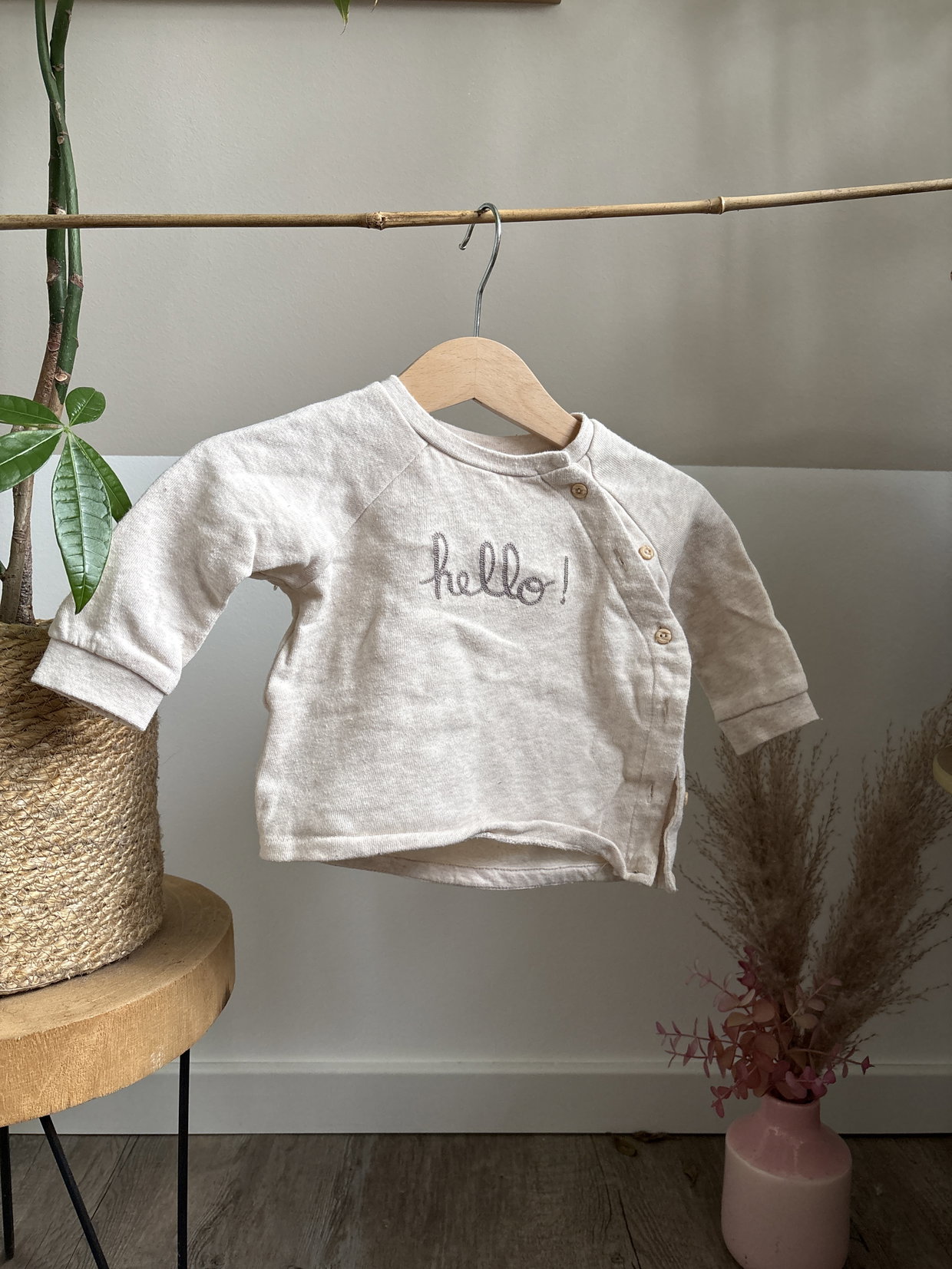 Knöpf Pulli hello