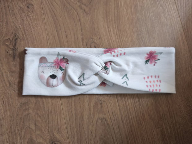 Knoten Stirnband weiß Teddy 