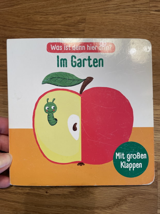 Buch mit Klappkarten, Im Garten