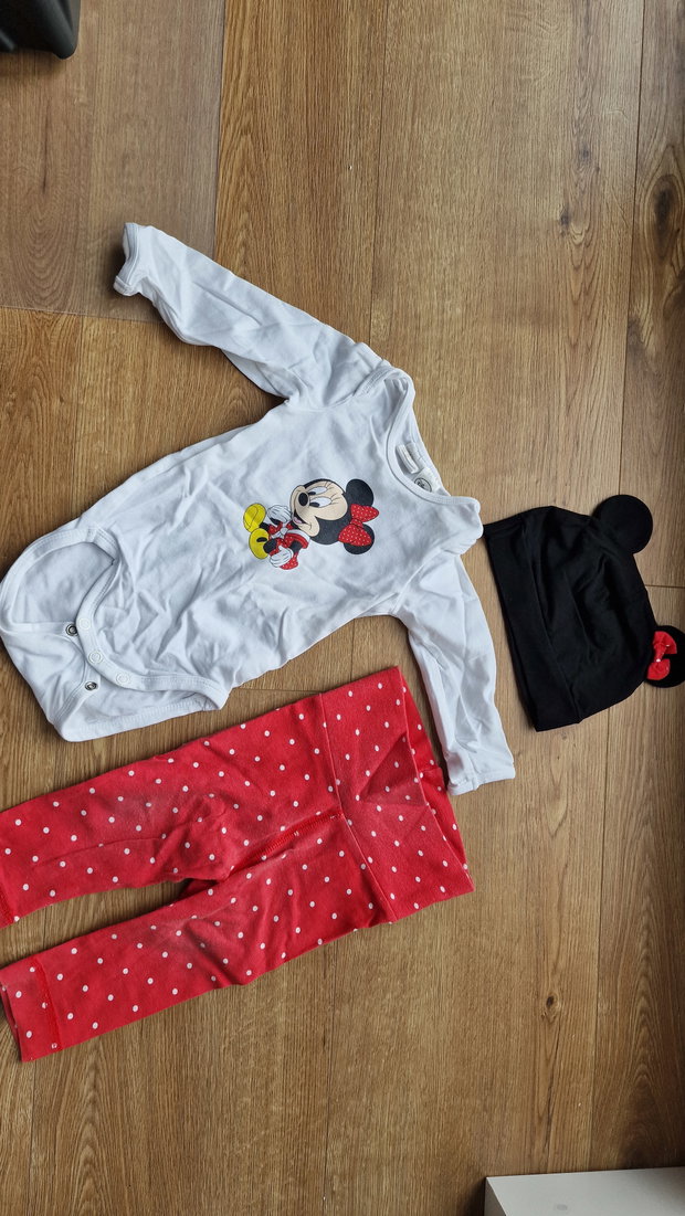 Set "Minnie Maus"  (Body, Leggings, Mütze)