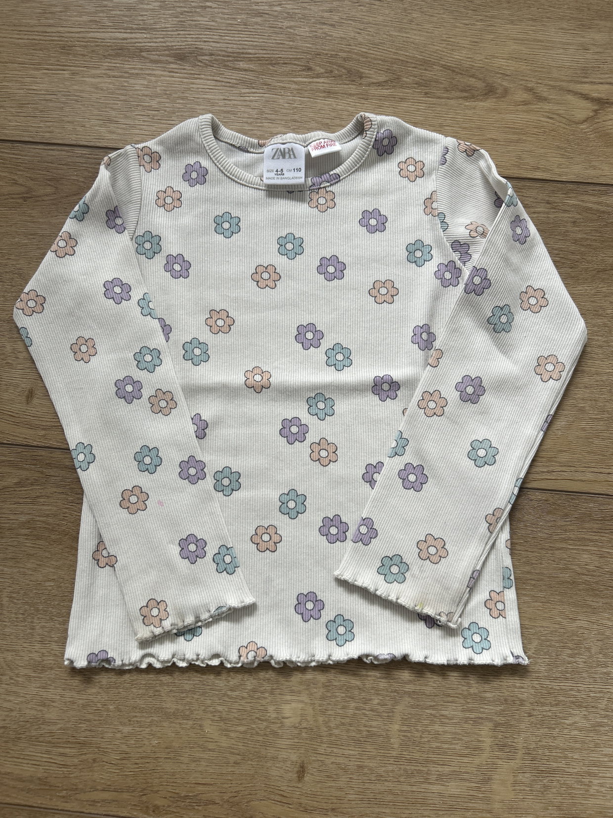 Zara Langarmshirt Blumen 110
