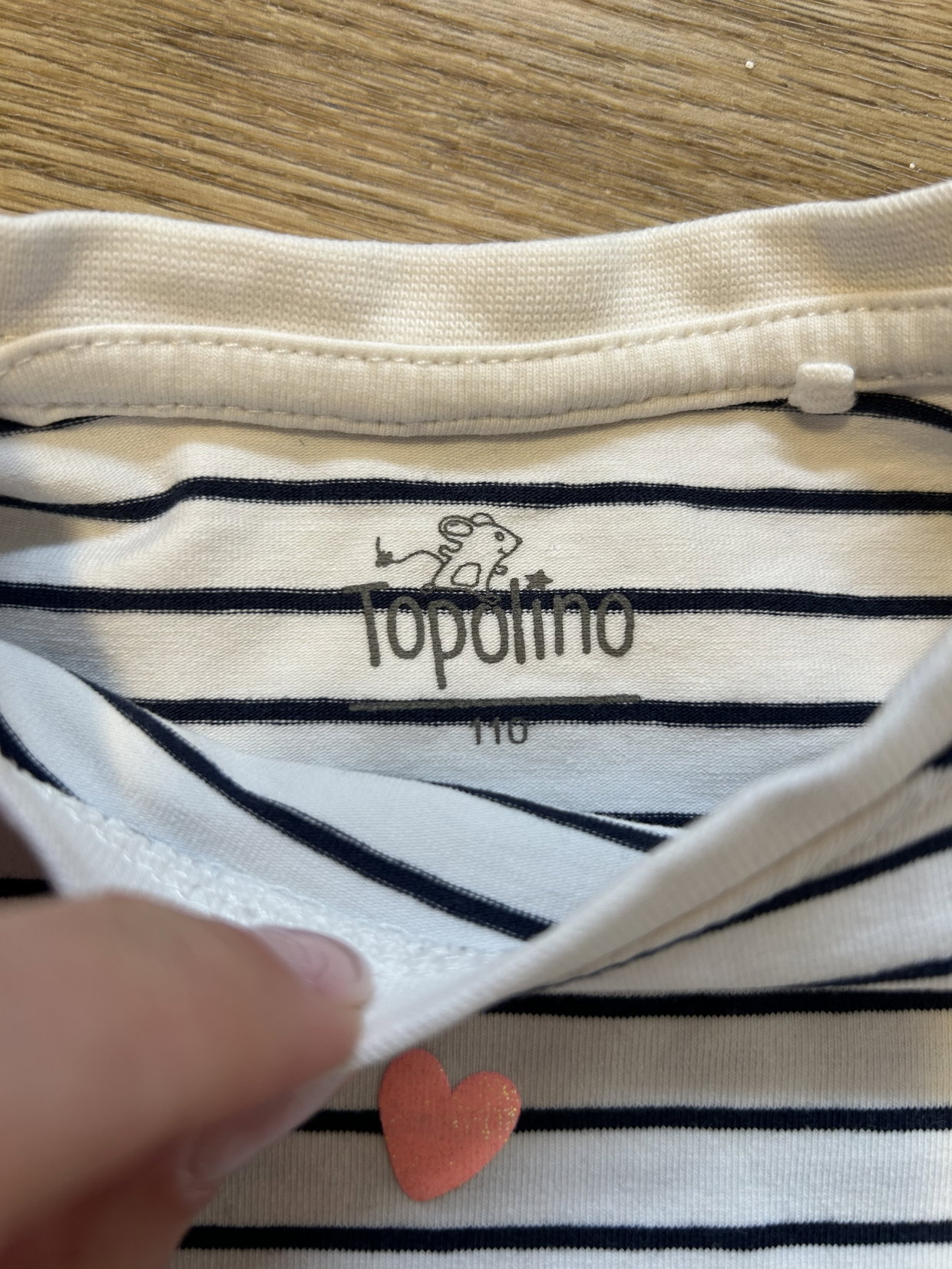 Langarmshirt Gestreift Herzen 110