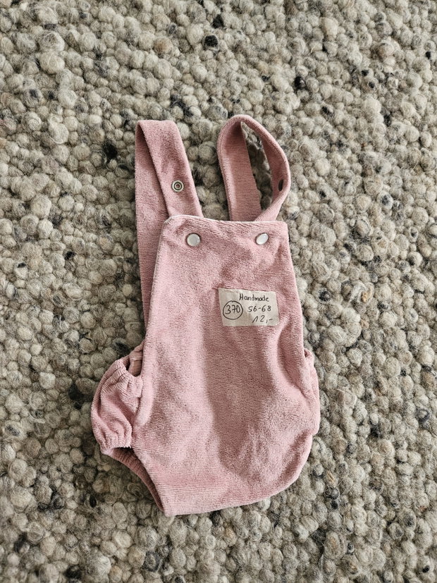 Handmade Onesie 56-68 rosa verstellbar