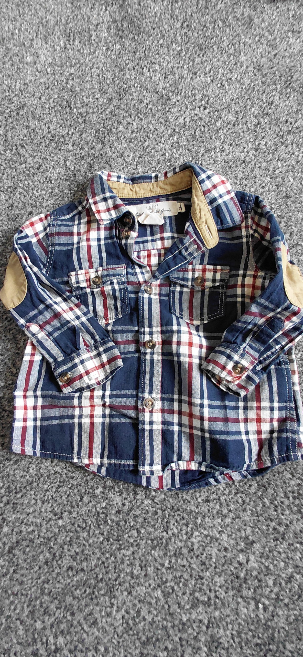 Hemd 68 blau rot