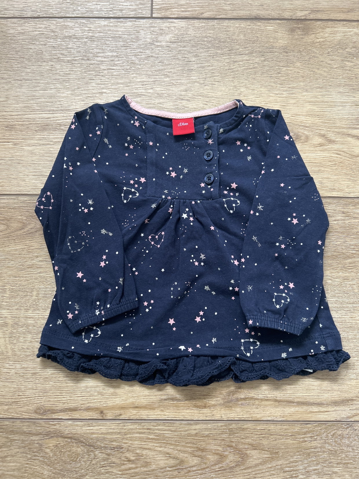 S. Oliver Langarm Shirt, Sterne 74