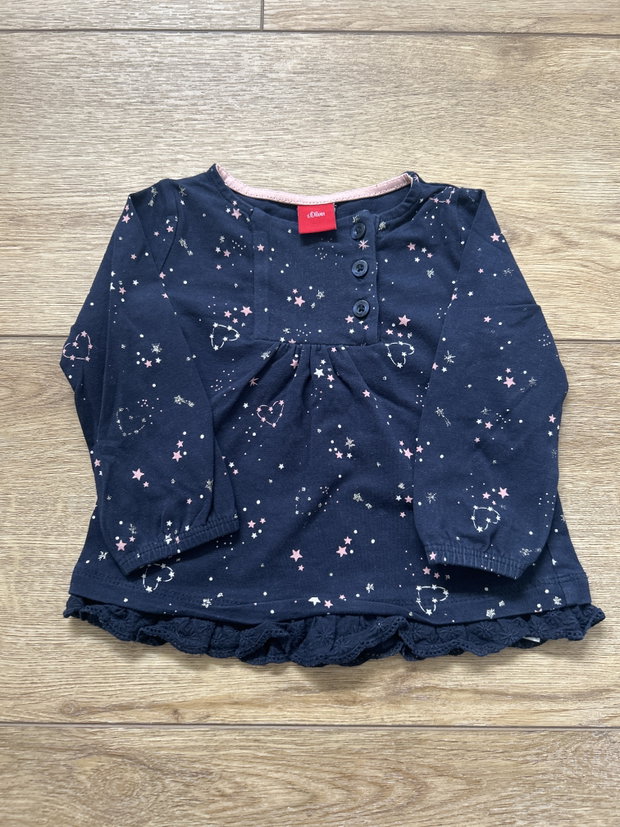 S. Oliver Langarm Shirt, Sterne 74