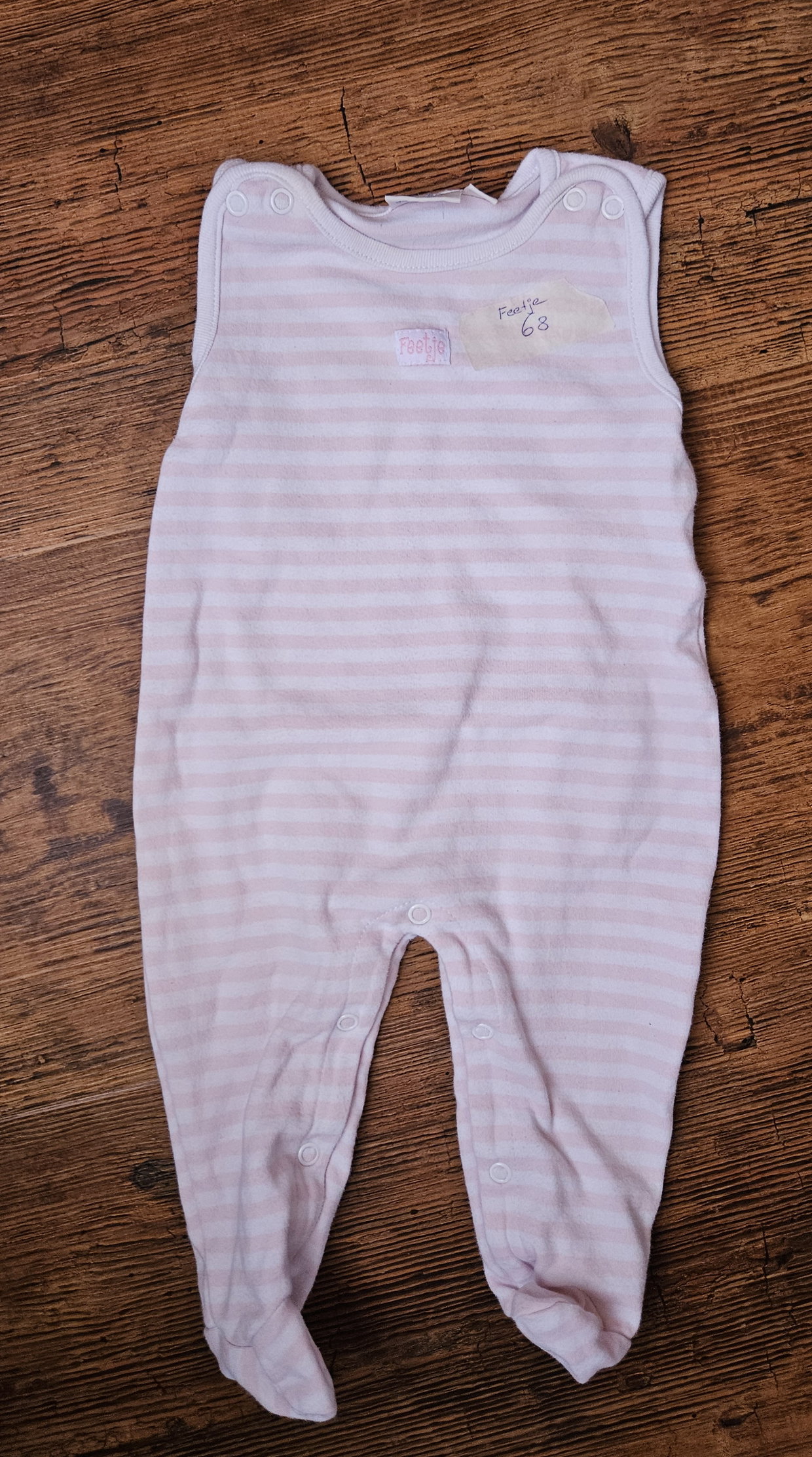 Feetje Strampler 68 rosa Weiß gestreift
